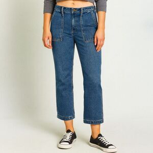 NWT J. Crew Patch Pocket Straight Leg Mid-rise Cropped Denim Blue Jeans Sz 0/25